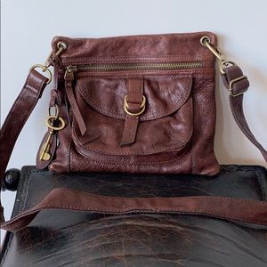 Fossil leather crossbody bag